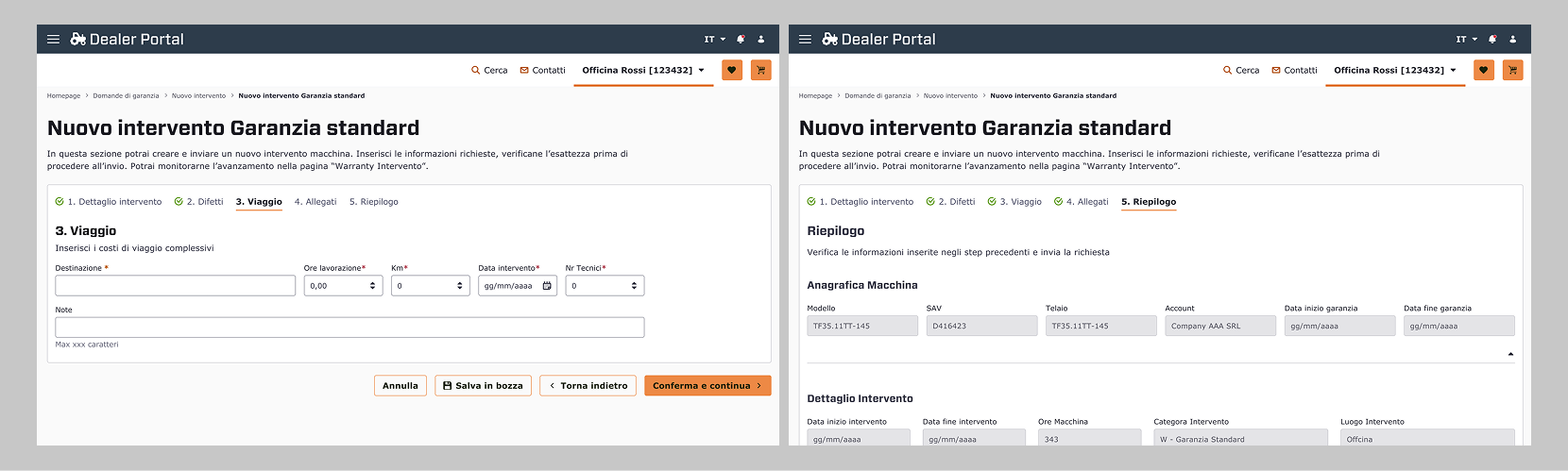 Figma mobile version of Dealer Portal